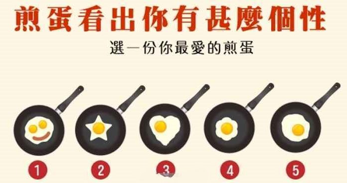 造型煎蛋,看出你有神麼個性