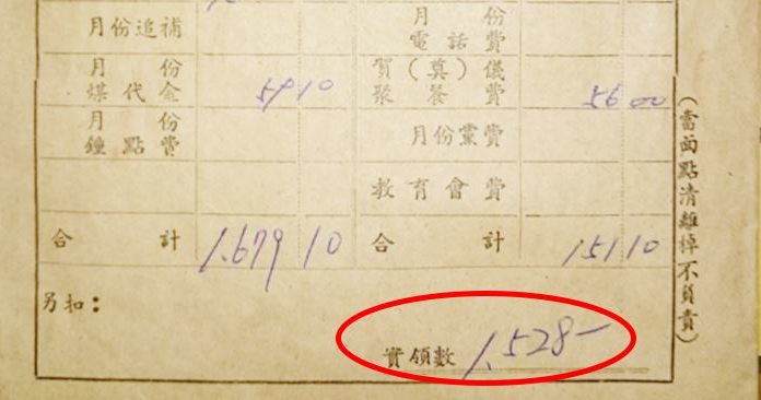 49年前公務員薪資曝光!他翻出老爸民國59年「薪資袋」,網友換算成「現在月薪」羨煞許多年輕人!