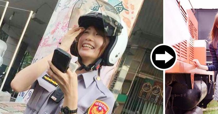 違規騎士遇正妹女警,大膽婉拒「熄火要求」,下秒吐「撩妹金句」逗得女警嬌羞甜笑!