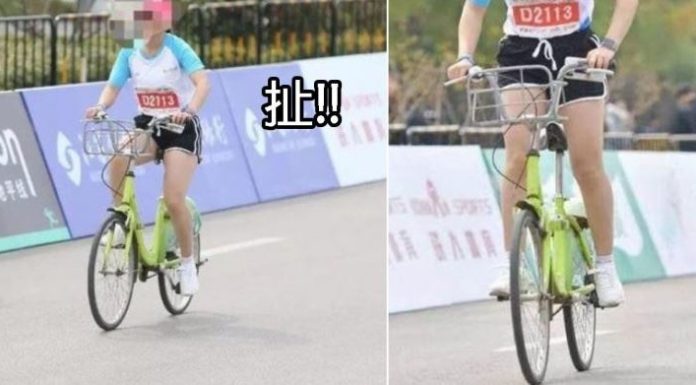 徐州馬拉松現神操作!女子騎自行車「5小時38分」完賽 網看傻:當大家都瞎了?